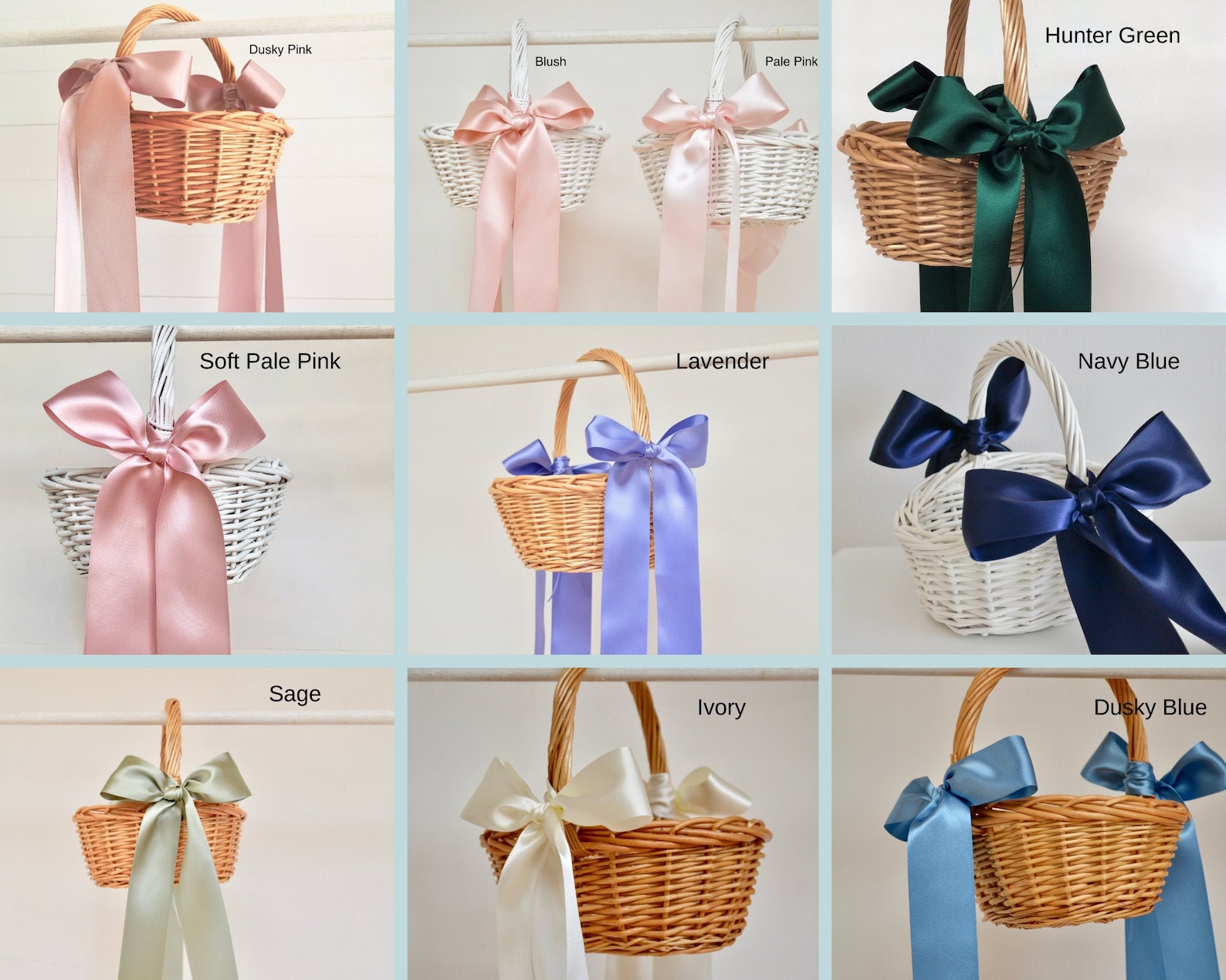 Flower Girl Basket Buff Willow Basket Childs Basket Flower Etsy UK