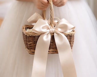 Rustic Willow Wedding Flower Girl Basket: Child's Easter Basket