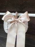 BACK IN stock, White Flower Girl Basket, white wash Willow Basket, Willow Basket, Wedding Basket, Confetti Basket, Childs basket