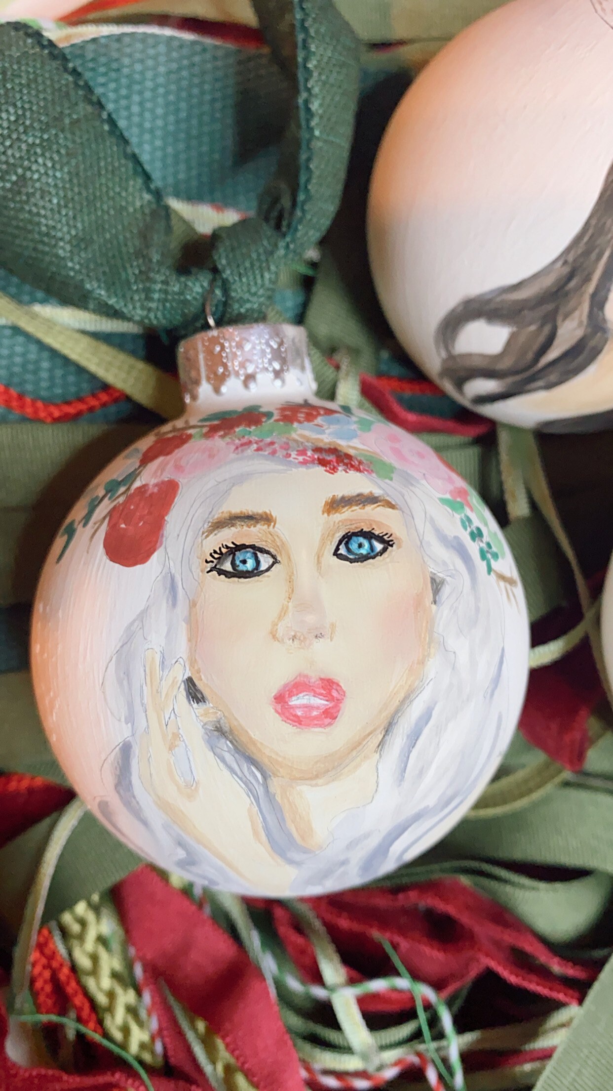 Goddess 2 Ornament Hand Painted for Yule Christmas Tree Decor Etsy