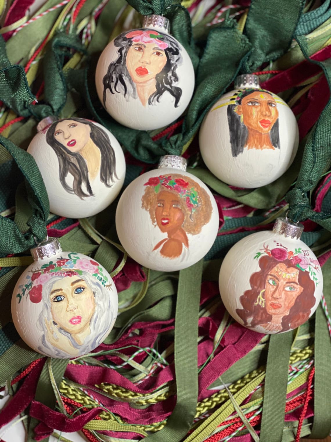 Goddess 6 Hand Painted Ornament for Yule Christmas Tree Decor Etsy