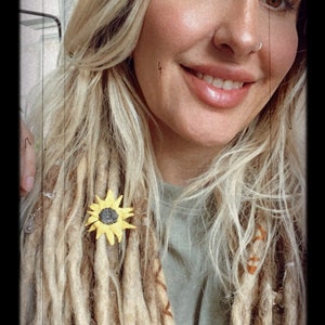 Dread Beads hair Sunflower/ dread accessories/ dread beads