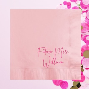 Future Mrs Bride Shower Napkins, Personalized Bridal Party, Printable Bachelorette Party Decor, Bridal Party, Bride Brunch Cocktail Napkins