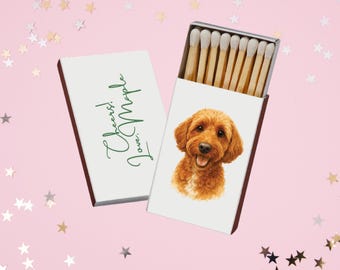 Personalized Pet Photo Matchboxes with Custom Image for Weddings and Events