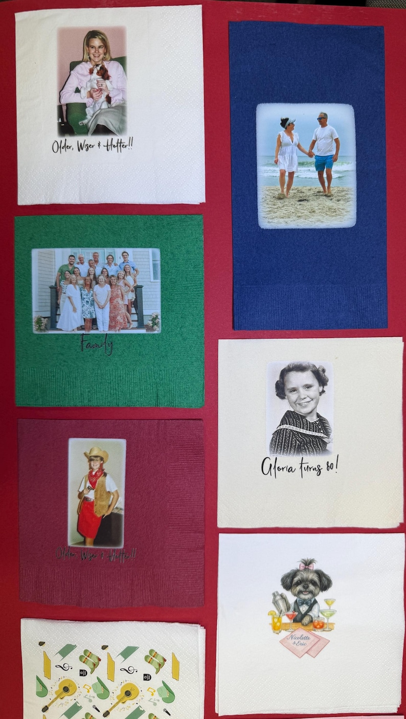 Personalized Full Color Logo Cocktail Napkins for Weddings & Corporate Events image 12