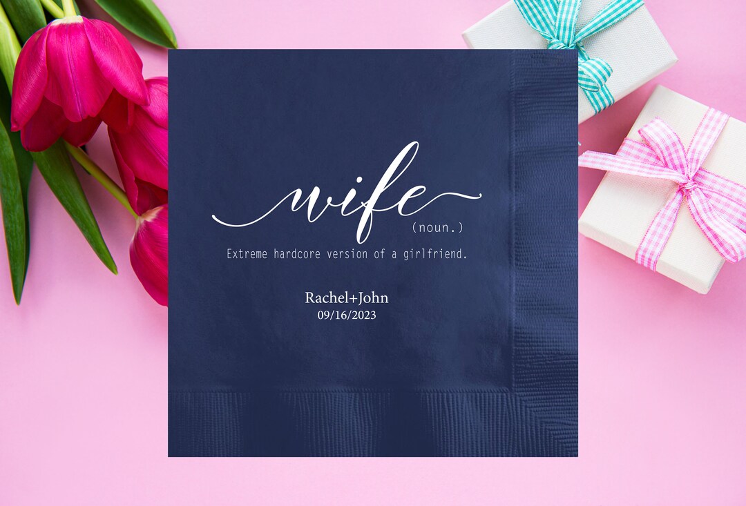 Custom Funny Husband and Wife Definition Personalized Wedding Etsy