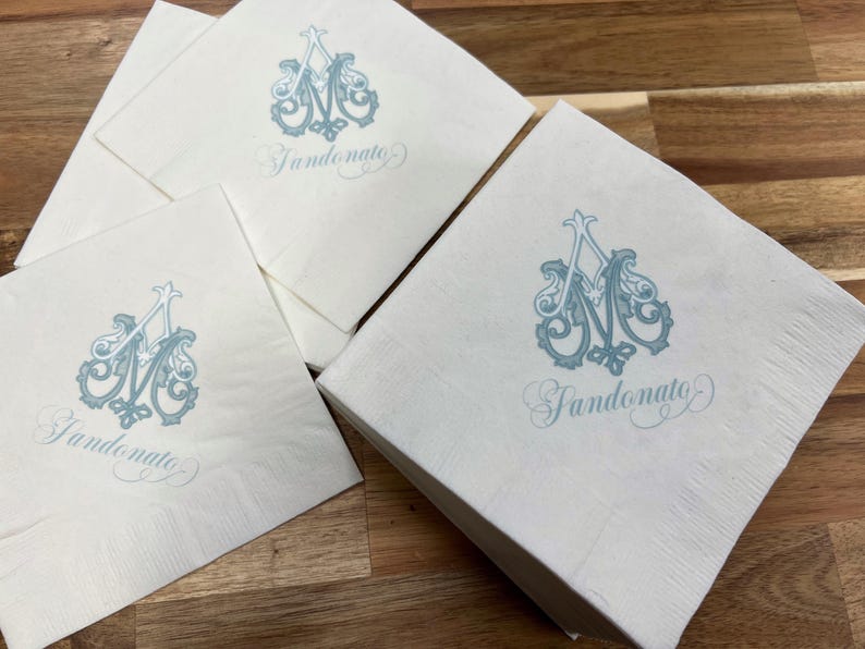 Personalized Full Color Logo Cocktail Napkins for Weddings & Corporate Events image 14