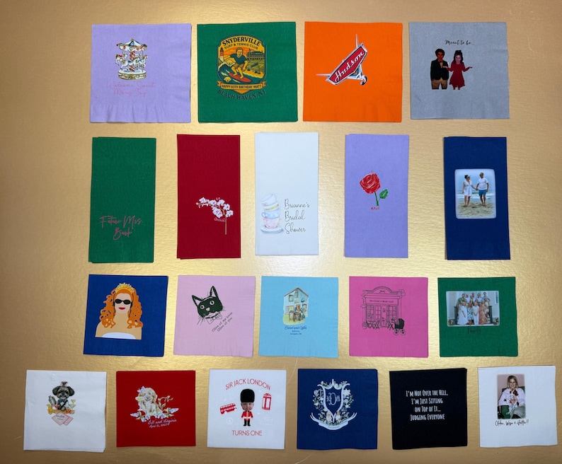 Personalized Full Color Logo Cocktail Napkins for Weddings & Corporate Events image 11