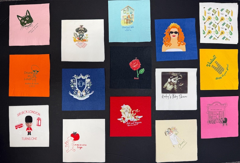 Personalized Full Color Logo Cocktail Napkins for Weddings & Corporate Events image 10