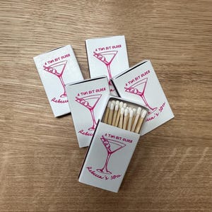 A Tini Bit Older Personalized Birthday Matchboxes with Martini Design 画像 11