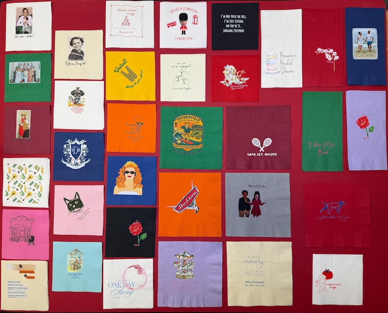 Personalized Full Color Logo Cocktail Napkins for Weddings & Corporate Events image 9