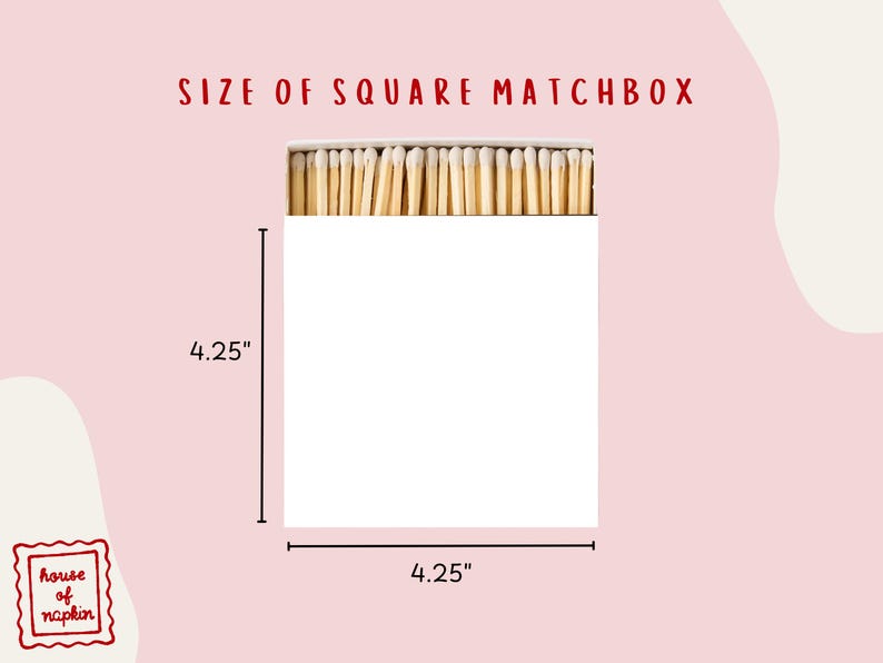 Matchbox Size In Inches Personalized Large Full Color Logo Matchboxes, Wedding Event Favors - Etsy