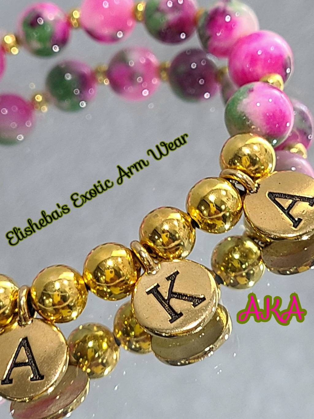 Womans AKA Tie Die Sorority Bracelet Etsy