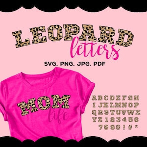 Leopard Print Athletic Font: Letters and Numbers (SVG, PNG, JPG)