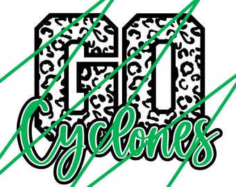 Go Cyclones. Cyclones Leopard Print Athletic SVG png jpg eps and dxf cut file Cyc lonesFootball Cyclones Basketball Cyclones mama