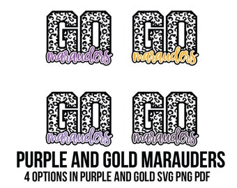 Leopard Print Go Marauders cut file for Cricut and silhouette. SVG. Dxf. Png. Jpg. eps Basketball, football, cheer, dance, XC, Mama,