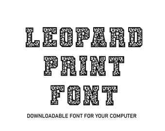 Leopard Print Font: Wild Animal Alphabet (OTF & TTF Download)