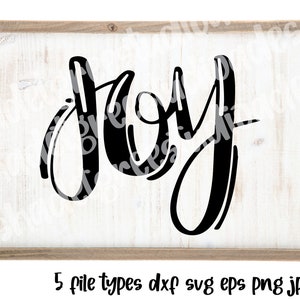 Joy SVG: Hand-Lettered Typography, Cricut Cut File (Digital Download)