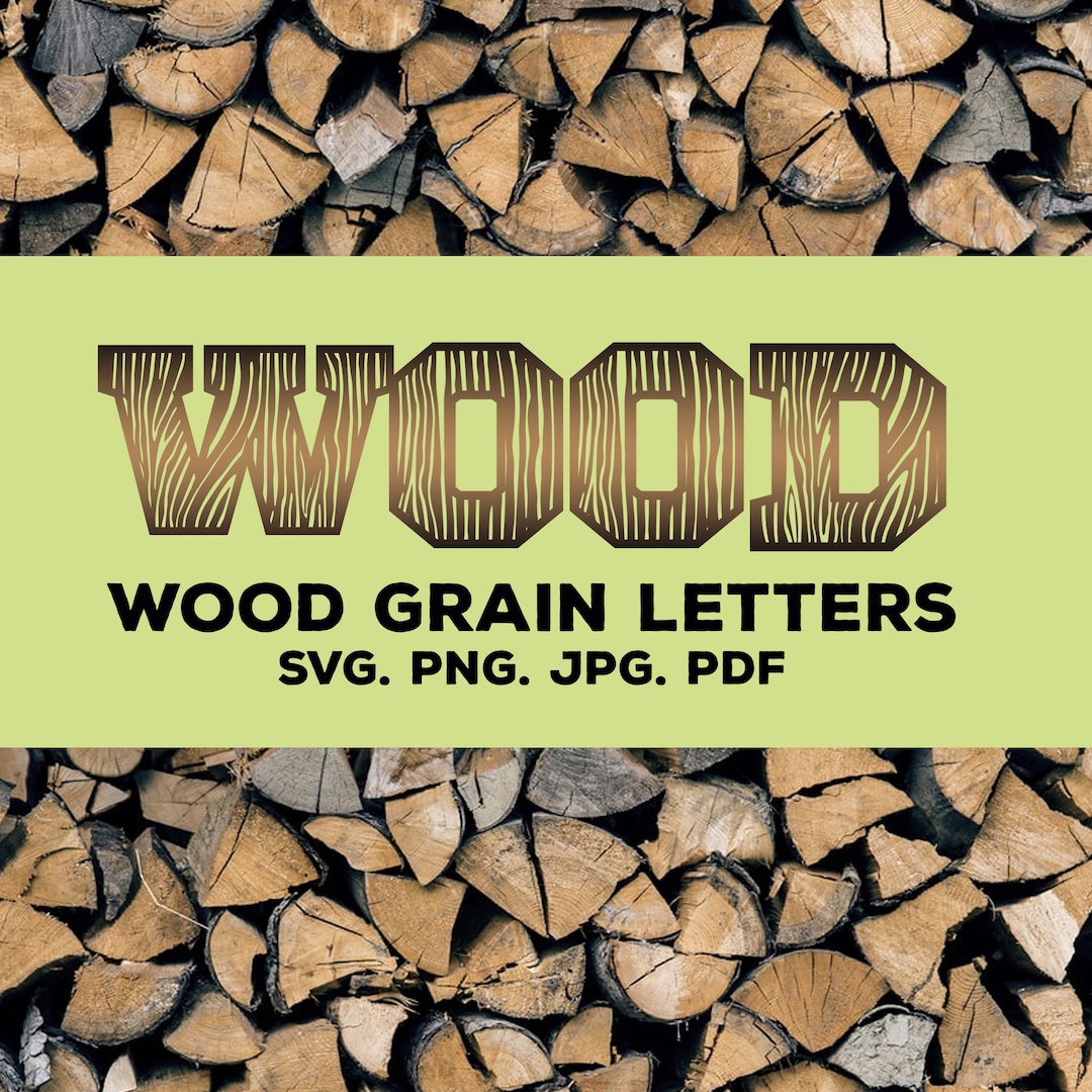 Wood Grain Alphabet & Numbers: SVG, Cricut, Laser Cut (PDF) - Etsy