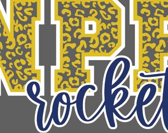 Gold Leopard NPE Rockets SVG Cut File