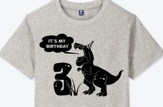 Download T Rex Dino Birthday Shirt 3 It S My Birthday Dinosaur Etsy