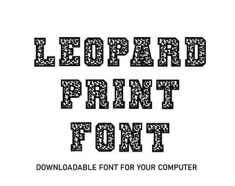 Leopard Print Athletic Font OTF, TTF
