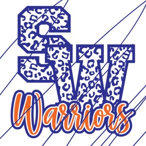 Sw Warriors Leopard Print Athletic SVG png jpg eps and dxf cut file Sw Warriors Football ambush Basketball Sw Warriorsmama