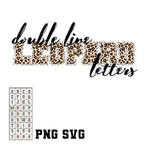 Leopard Print athletic alphabet and numbers for Silhouette, (UPDATED) Cricut,  and Laser Machines. SVG Transparent - Monogram  Print Numbers