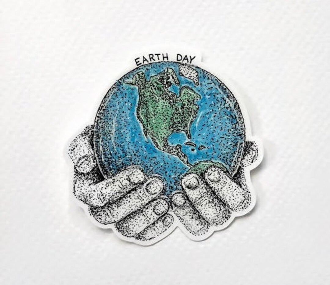 Earth Sticker - Earth Day - Etsy