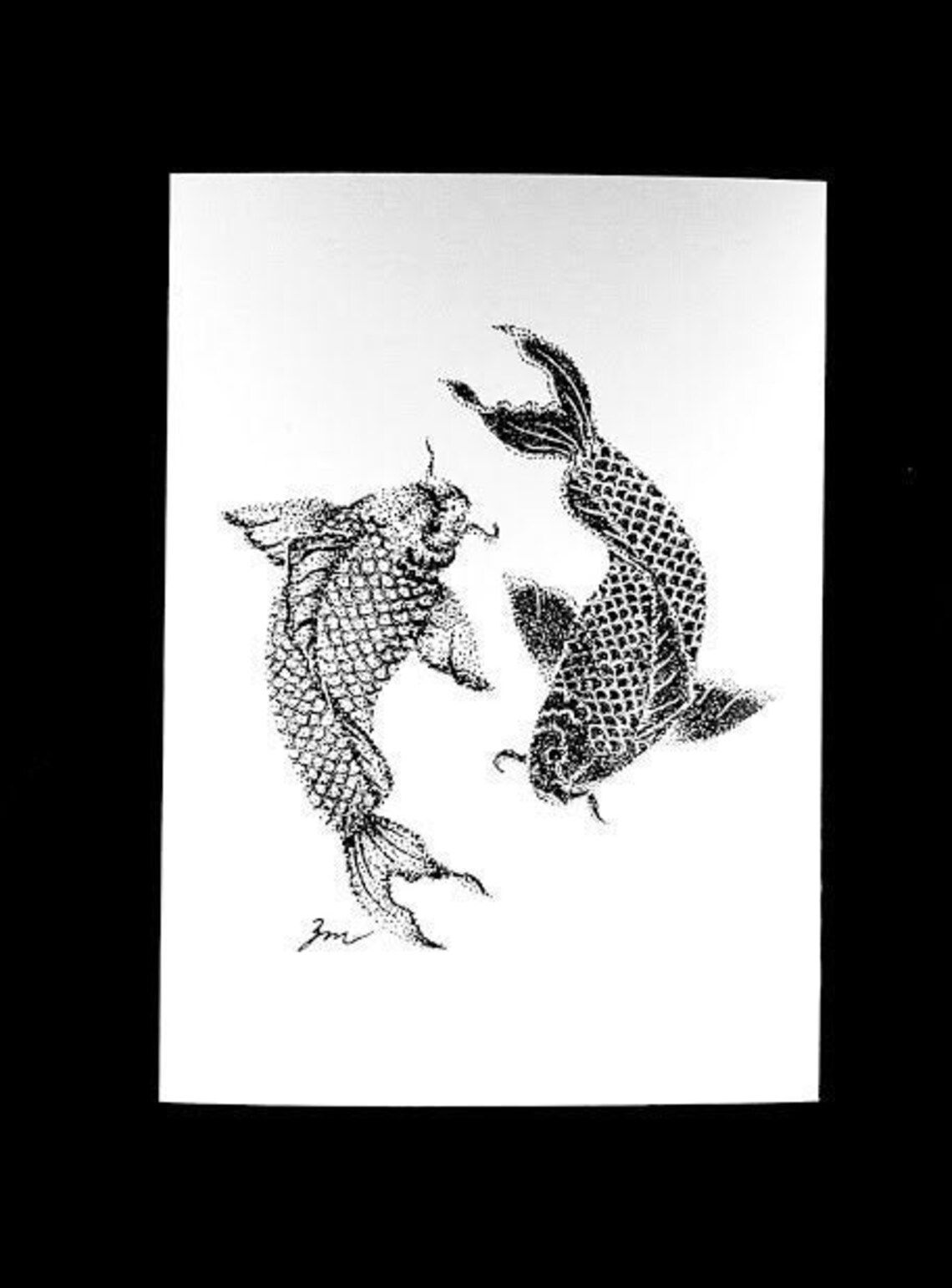 Koi Fish Art Print Etsy