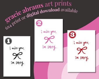 Gracie Abrams Lyric Prints - digital item