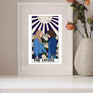 La carte de tarot des amoureux Dani et Jamie - Impression The Haunting Of Bly Manor 6 x 4"