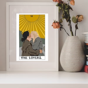 Die Liebende Tarot Karte Villanelle und Eve - Killing Eve 15x10cm Print