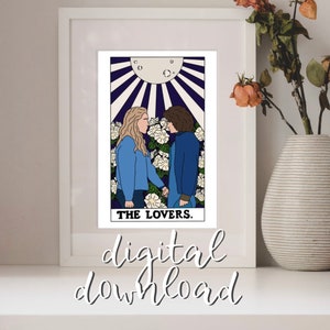 The Lovers Tarot Card Dani and Jamie - The Haunting Of Bly Manor 6x4&quot; DIGITAL DOWNLOAD