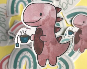 Dinosaur Tea Rex Sticker