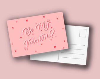 Be My Valentine postcard