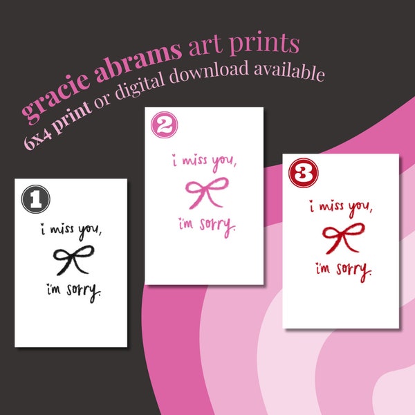 Gracie Abrams Lyric Prints - physical item