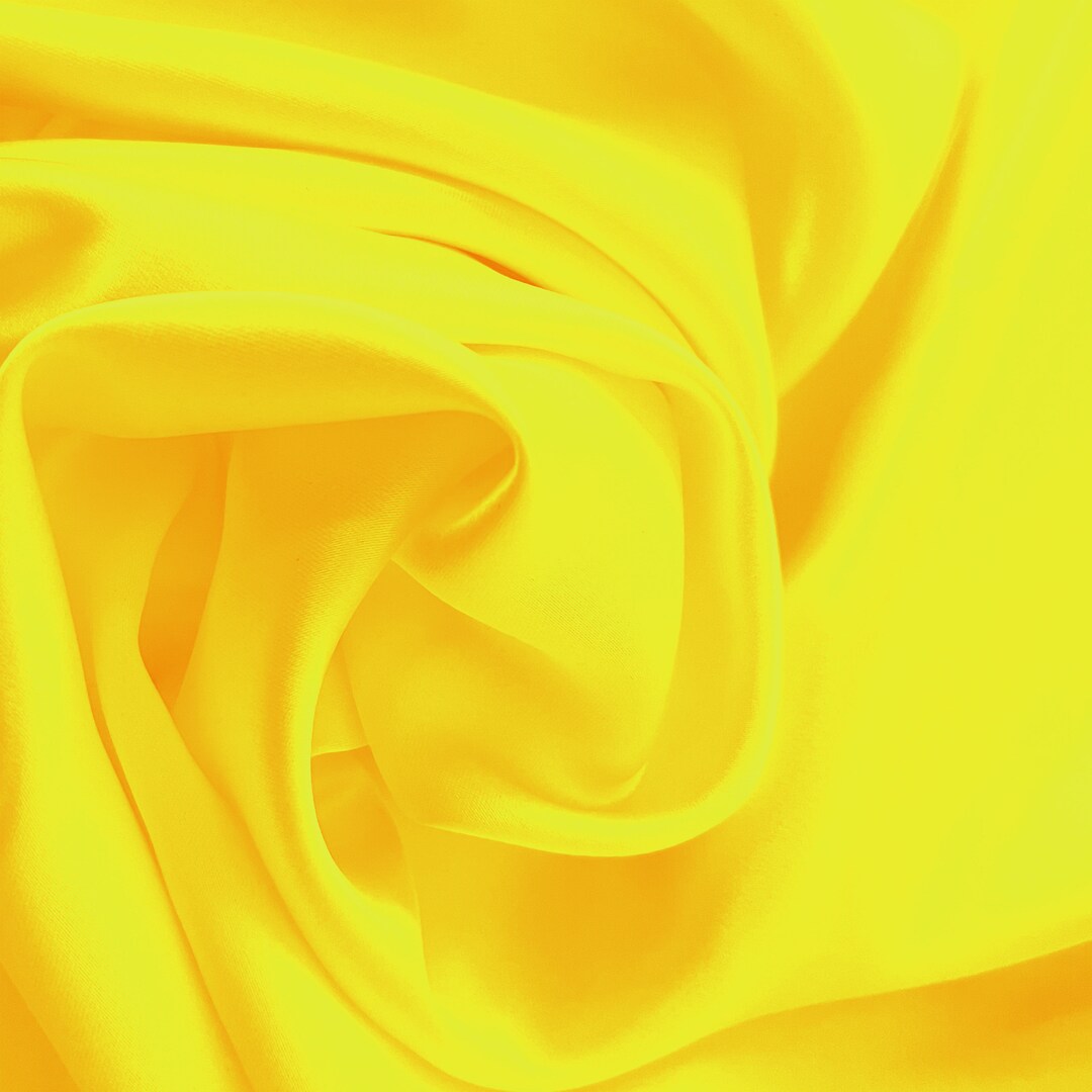 Blazing Yellow Charmeuse Silk Fabric main image 1