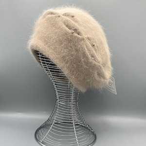 VERSATILE WOOL CAP | Women Fluffy Hat | Warm Handmade Cap | Aesthetic Winter Hat | Luxury & Elegant Fluffy Winter Angora Wool Hat