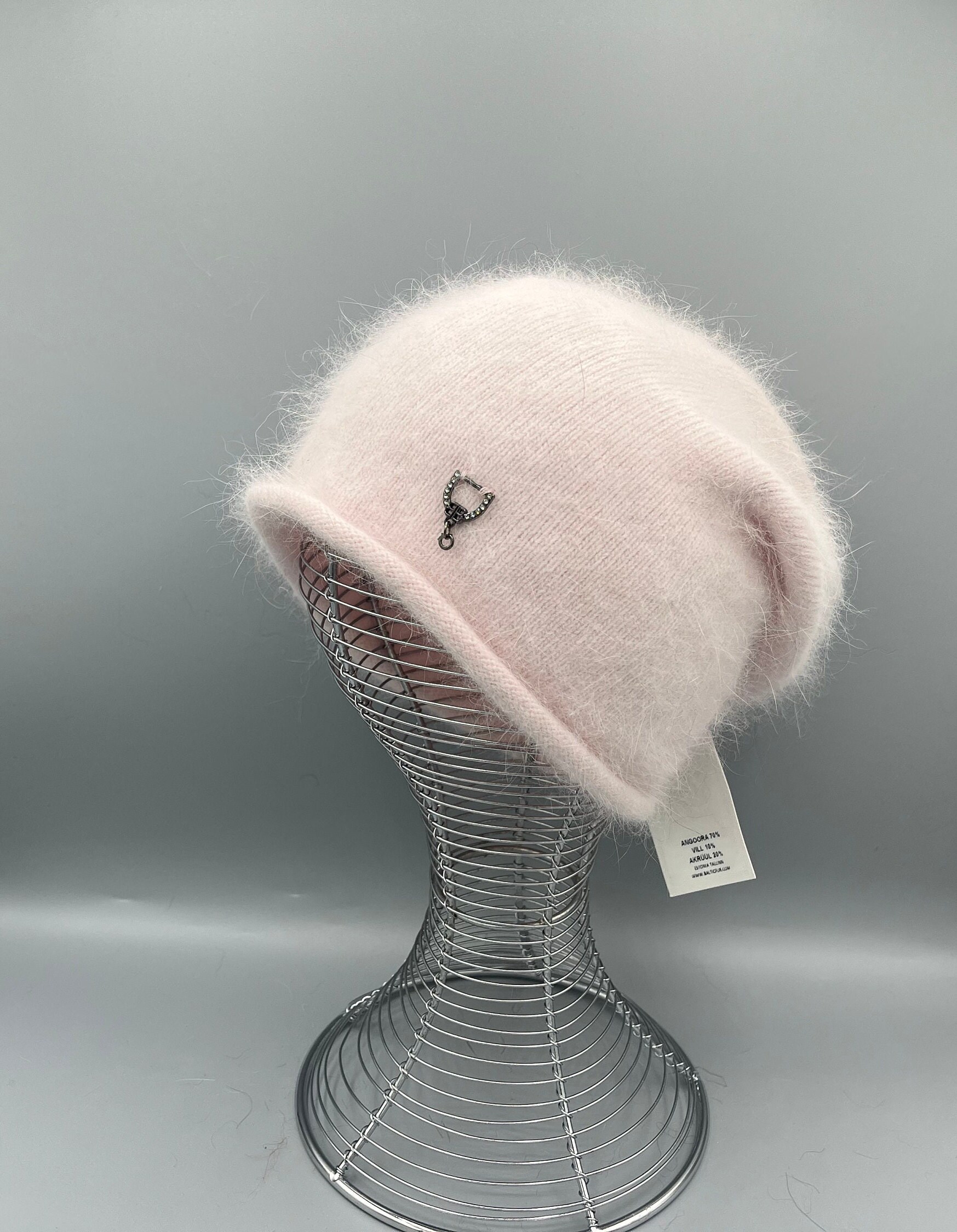 SOFT ANGORA CAP | Cozy Warm Hat | Wool Winter Beanie | Knit 