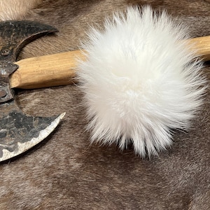 Fur pom pom Real fox fur pom pom Large plush furry ball keyring Christmas fur pompom