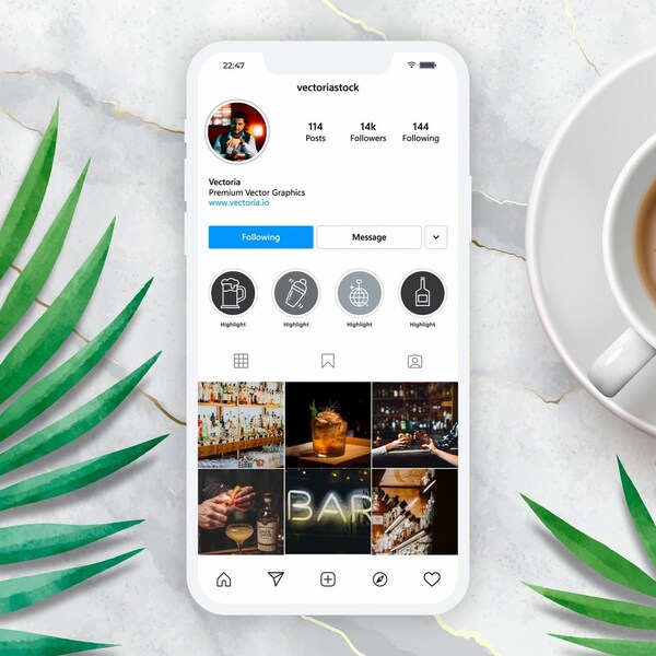 Bar Bartender Cocktails Instagram Highlight Covers IG Story Highlight Icons for Instagram Social Media