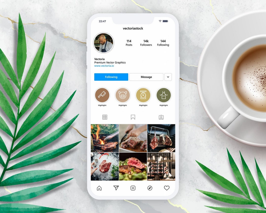 Butcher Cooking Food Instagram Highlight Covers IG Story Highlight