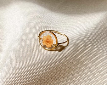 Pressed Flower Resin Ring/set