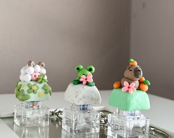 Custom Keycap Keychain | Artisan Keycap | Capibara Keycap | Frog Keycap | Sheep Keycap