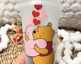 Winnie the pooh Starbucks cup | reusable iced coffee cup | love day | personalized with name