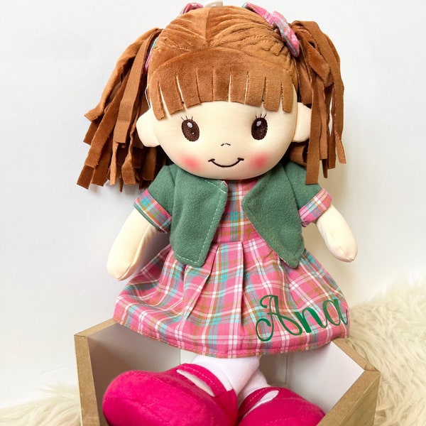 Personalized dolls , baby doll , plush doll , personalized dolls for baby girls , gift ideas , birthday gift  , soft and easy to grab