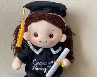 Personalized graduation Doll |Class of 2024 | grad gift | grad doll | doll, gift , customize gift | soft and easy to grab doll , congrats
