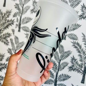 Jack and sally Starbucks cups | Starbucks cup | venti size tumbler | halloween gift | bff matching the nightmare before Christmas spired | image 4