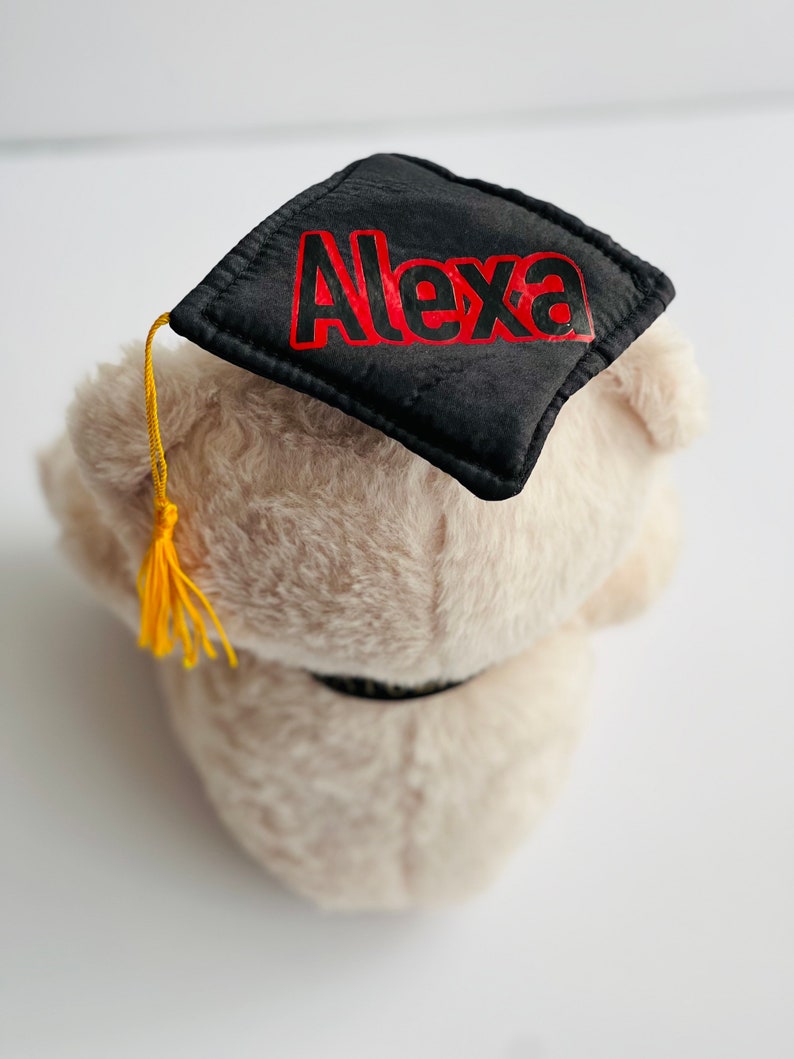 Graduation teddy bear personalized name and year, congrats grad , class of 2024, graduation teddy bear, cap and gown brown bear , grad image 8